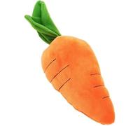 Orange Best Pet Supplies Jouet en peluche pour animaux de compagnie avec couineur doux en forme de carotte, résistant aux morsures et aux morsures