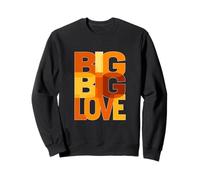 Orange Big-Big-Love Graphique Orange Sweatshirt