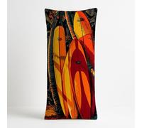 Orange brûlé Housse Coussin 120x40, Longue Taie Oreiller 40x120CM, Housse Coussin de Grossesse Planche de surf Thème, Texture Douce, Confortable Respirante pour Decoration Maison Cadeau Femme FGYB2808