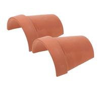 Orange Cachette Abri pour Reptiles en Terre Cuite, 2 Pièces | Grenouille et Serpent, Zone de Vue et Repos, Pratique pour Nourrir, sans Décoloration
