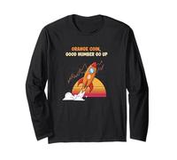 Orange Coin Number Go Up haussier crypto hype tendance bitcoin Manche Longue