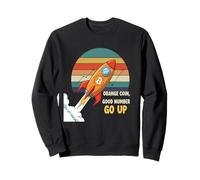 Orange Coin Number Go Up haussier crypto hype tendance bitcoin Sweatshirt