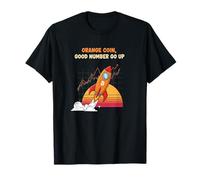 Orange Coin Number Go Up haussier crypto hype tendance bitcoin T-Shirt