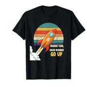 Orange Coin Number Go Up haussier crypto hype tendance bitcoin T-Shirt