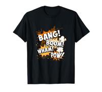 Orange Color Bang Boom Wham POW! Graphique Orange T-Shirt