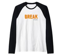 Orange Color Break/Free Orange Graphic Manche Raglan