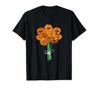 Orange Color Flower Kisses Orange Graphic T-Shirt