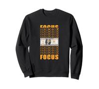 Orange Color Focus on Your Money Graphique Orange Sweatshirt