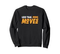 Orange Color Less Talk, More Moves Orange Graphic Sweatshirt