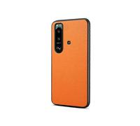 (Orange) Compatible For Sony Xperia 5 III 5G Case PU Leather+PC+TPU Anti-scratch Slim Phone Cover
