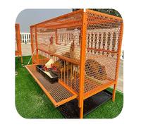 Orange Couveuse à Poules Cage à Pigeons Durable pour Une Utilisation Extérieur Cage à Volaille Confortable Design Facile Installer avec pour L'élevage Poules Canards Oies(Size:100 * 60 * 73cm)