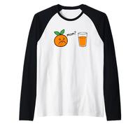Orange Disant « Maman ? » au jus d'orange - Dire de la Nourriture Mignonne Manche Raglan