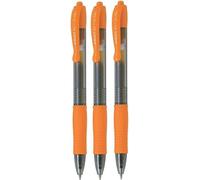 Orange Encre Gel Stylo Roller R¿¿Tractable Pointe 0,7 Mm Pointe Fine 1 Mm Largeur De La Ligne: Rechargeable Bl - G2 - 7 (Lot De 3)