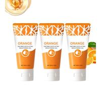 Orange Enzyme Lot de 2 gels exfoliants pour le visage et le corps avec crème hydratante nettoyante en profondeur, exfoliant nettoyant pour tous les types de peau, élimine les points noirs