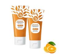 Orange Enzymes Exfoliating Gel, Gentle Exfoliating Gel for Face & Body, Natural Orange scented Exfoliator Clear Gels for All Skin Types, Deep Cleansing & Moisturizing (2pc, 50g)