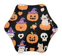 Orange Evil - Parapluie d'extérieur motif chat blanc pour enfants, protection contre la pluie, le soleil et le vent avec bande réfléchissante (scénario) avec poignée à crochet facile à prendre en main