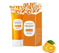 Orange Exfoliant Gel, Nettoyant Visage Gommage,exfoliant doux,pour le visage pour un nettoyage en profondeur, Gel gommant éclaircissant