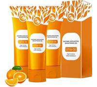 Orange Exfoliant Gel Pour Le Visage,Gel Exfoliant Orange,Gelee Eclaircissante Gommage,Gommage Visage Aux Enzymes Purifiante,Nettoyage En Profondeur,Réduire Les Points Noirs & Pores Dilatés (3PC, 50g)