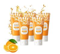 Orange Exfoliante Gel, Face and Body Exfoliating Scrub Gels, Organic Orange Peeling Gel Face Scrub, Gentle Exfoliating & Cleansing, Moisturizing Smoothing Tighten Pores (5pc, 50ml)