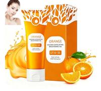Orange Exfoliating Brightening Gel,100g Gentle Exfoliator For Face, Nettoyage en Profondeur des Pores, élimination des Points Noirs,