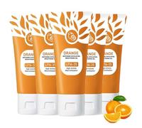 Orange Exfoliating Brightening Gel, 50g Gel Exfoliant Visage Et Corps, Gommage Corps Exfoliant, Gelee Eclaircissante Gommage, Orange Exfoliating Moisturizing Face Body Scrub Gels (5PC, 50g)
