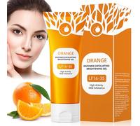 Orange Exfoliating Brightening Gel, Gel Exfoliant aux Enzymes D'Orange, Gommage Corps Exfoliant, Gels Peeling Exfoliants Éclaircissant Visage, Moisturizing Scrub, Hydratant Nettoyant en Profondeur