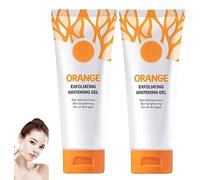 Orange Exfoliating Whitening Gel, Orange Exfoliating Gel Scrub Face Body Skin, Natural Orange Peeling Gel Face Scrub, Suitable for All Skin Types, 50g/pc (2pcs)