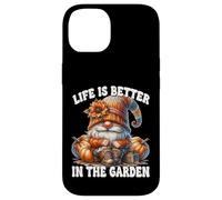 Orange Fall GNOME Grandpa Life is Better in The Garden Coque pour iPhone 14