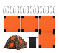 Orange fluorescent pour cache de chasse au sol Bâche de Signalisation à | Panneaux de Sécurité Orange Fluo Imperméables Pour Cyclisme, La Randonnée, Le Camping, Le Ple