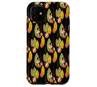 Orange Fox Autumn Trees Forest Black Night Hipster Lunettes Coque pour iPhone 11