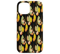 Orange Fox Autumn Trees Forest Black Night Hipster Lunettes Coque pour iPhone 15