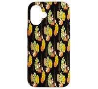 Orange Fox Autumn Trees Forest Black Night Hipster Lunettes Coque pour iPhone 16