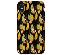 Orange Fox Autumn Trees Forest Black Night Hipster Lunettes Coque pour iPhone X/XS