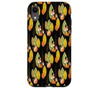 Orange Fox Autumn Trees Forest Black Night Hipster Lunettes Coque pour iPhone XR