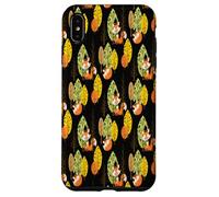 Orange Fox Autumn Trees Forest Black Night Hipster Lunettes Coque pour iPhone XS Max