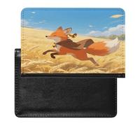 Orange Fox Étui de passeport unique en polyuréthane ultra fin compact facile à transporter pour homme et femme