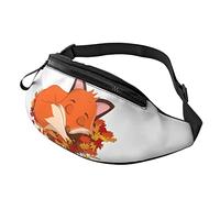 Orange Fox Fanny Packs pour Femmes Hommes Mode Sac de Taille Sac de Ceinture pour Filles garçons Ceinture réglable Sacs de Hanche pour Voyager randonnée Cyclisme Course Festival Rave