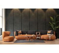 Orange Garniture Stylé L-forme Canapé Designer Fauteuil rembourré