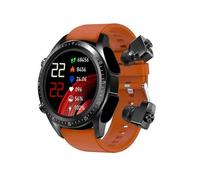 (Orange glue)JM03 Smart Watch T10 Bluetooth Call Bracelet TWS Headset 2-in -1 Music Heart
