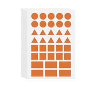 Orange Gommettes Formes Géométriques Enfant Autocollant Bébé 4 Formes Cercle, Triangle, Carré, Rectangle 367 Pieces
