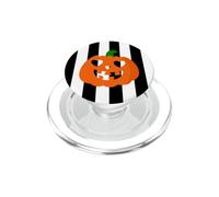 Orange Halloween Cœur Citrouille Rayé Effrayant Mignon Sinistre PopSockets PopGrip pour MagSafe