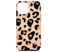 Orange Halloween Ghost Leopard Print Cute Cheetah Design Coque pour iPhone 12 Pro Max