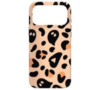 Orange Halloween Ghost Leopard Print Cute Cheetah Design Coque pour iPhone 17 Pro Max