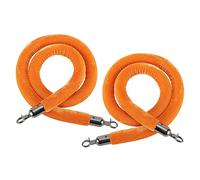 Orange Hanging VIP Cord for Movie Theaters,32mm Velvet Crowd Control Ropes, Grand Openings, 0.6/0.9/1/1.2/1.5/2/3/4 M Long Commercial Barrier Rope(1.2m/3.93ft)