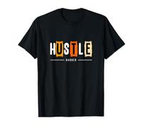 Orange Hustle Harder Orange Graphic T-Shirt