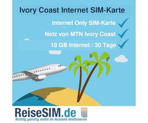 Orange Ivory Coast Carte SIM Internet Côte d'Ivoire 10 Go Volume de données 30 jours d'autonomie