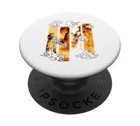 Orange Japanese Cliffs Scene Orange Graphic PopSockets PopGrip Adhésif