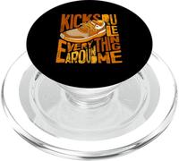 Orange Kicks Rule Everything Around Me Orange Graphic PopSockets PopGrip pour MagSafe
