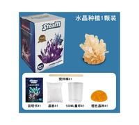 (orange) Kit de culture de cristaux magiques Expériences scientifiques sur les cristaux de verre Puzzle