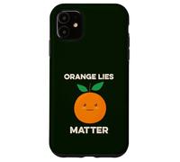 Orange Lies Matter No Liars Inside Joke Patriot America USA Coque pour iPhone 11
